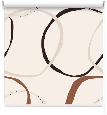 Houseart Minimal brown circles, Line Art, Ρολοκουρτίνες, 100 x 67 εκ.